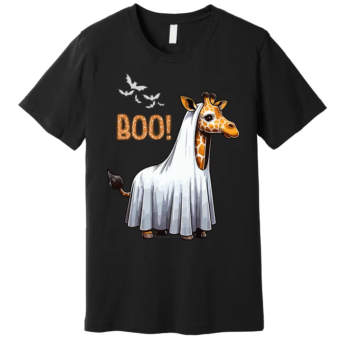 Cute Giraffe Boo Halloween Costume Zoo Lover Premium T-Shirt