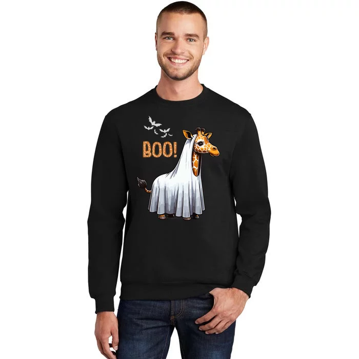 Cute Giraffe Boo Halloween Costume Zoo Lover Tall Sweatshirt