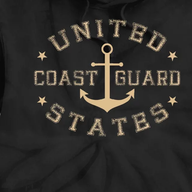 Coast Guard Birthday United States Anchor Tie Dye Hoodie