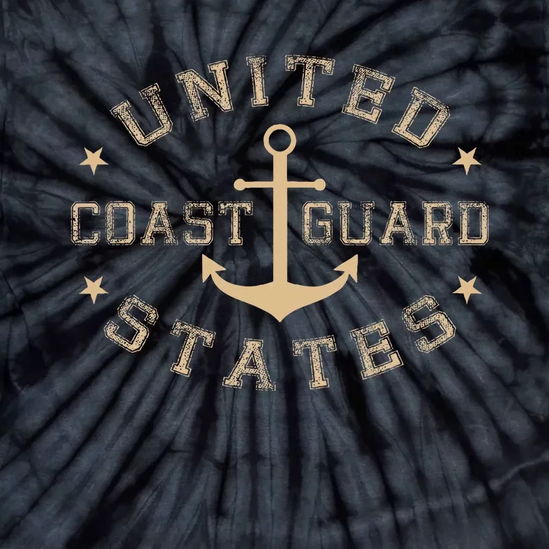 Coast Guard Birthday United States Anchor Tie-Dye T-Shirt