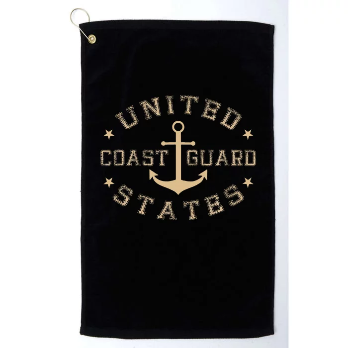 Coast Guard Birthday United States Anchor Platinum Collection Golf Towel