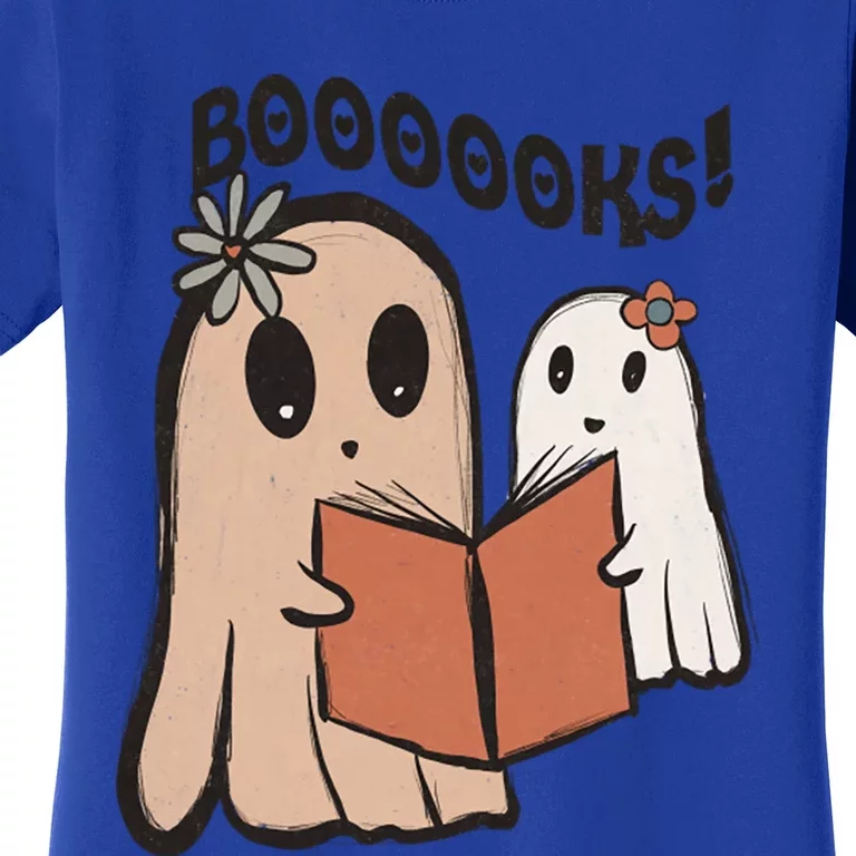 Cute Ghost Book Worm Nerd Boooks Halloween Party Costume Gift Women's T-Shirt