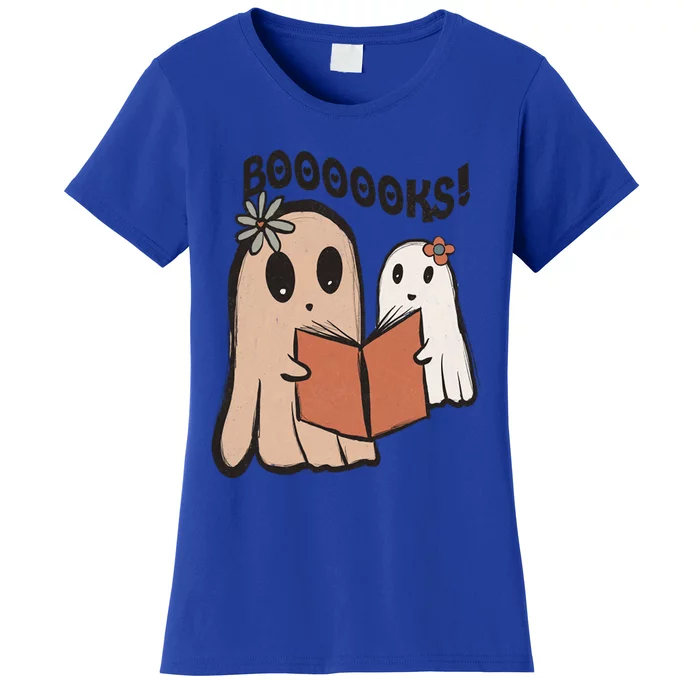 Cute Ghost Book Worm Nerd Boooks Halloween Party Costume Gift Women's T-Shirt