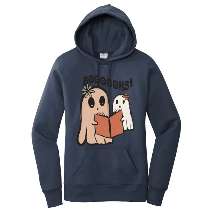 Cute Ghost Book Worm Nerd Boooks Halloween Party Costume Gift Women's Pullover Hoodie