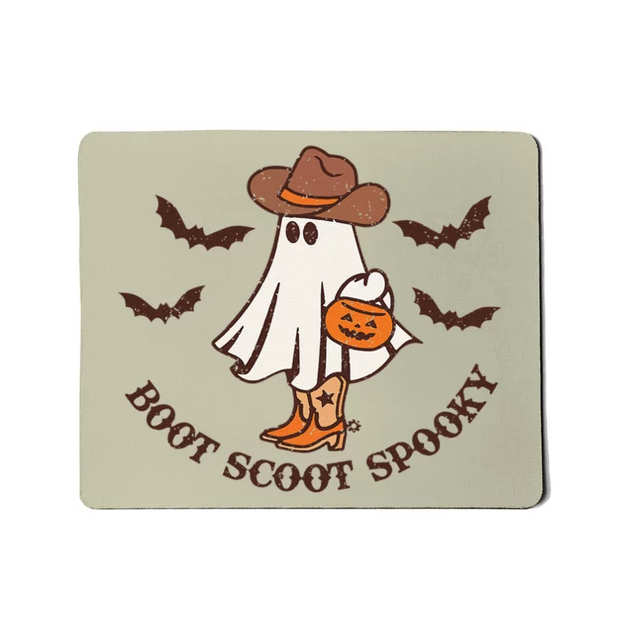 Cowboy Ghost Boot Scoot Spooky Funny Western Halloween Mousepad