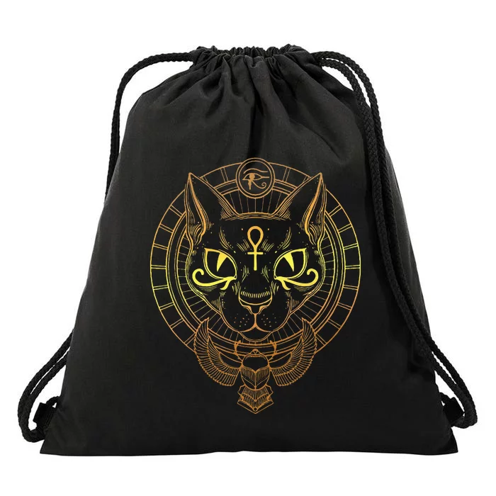 Cat Goddess Bastet Cat Egyptian Drawstring Bag