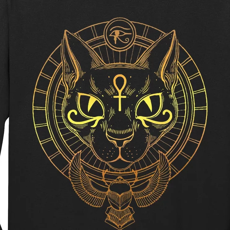 Cat Goddess Bastet Cat Egyptian Tall Long Sleeve T-Shirt