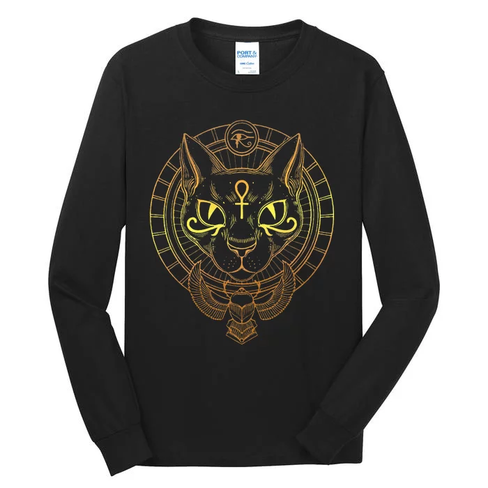 Cat Goddess Bastet Cat Egyptian Tall Long Sleeve T-Shirt