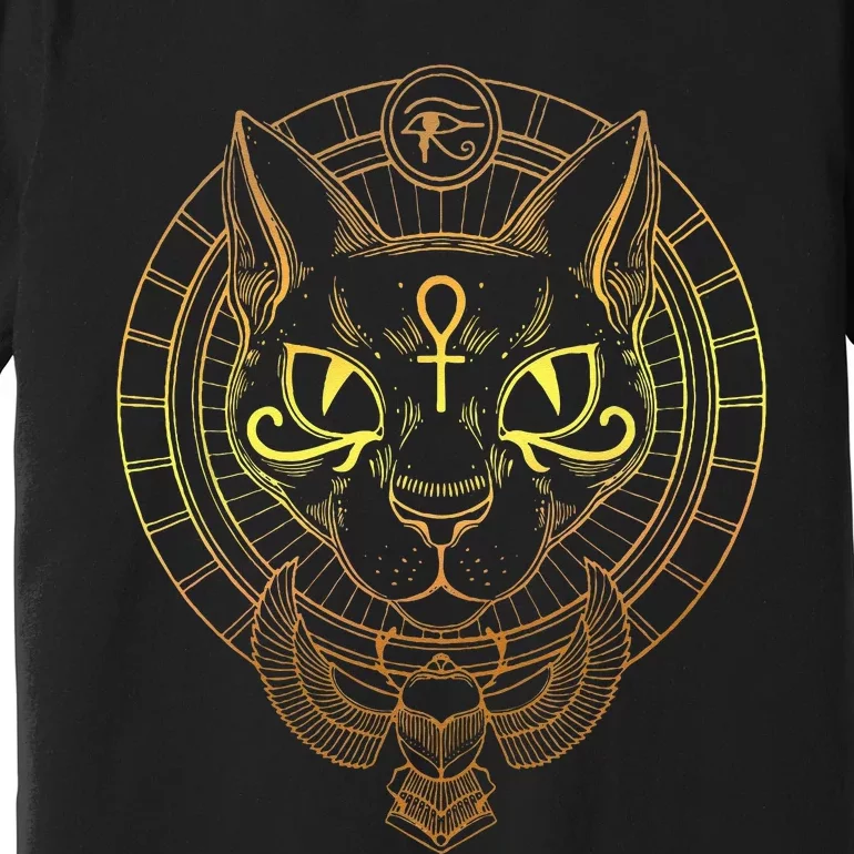 Cat Goddess Bastet Cat Egyptian Premium T-Shirt