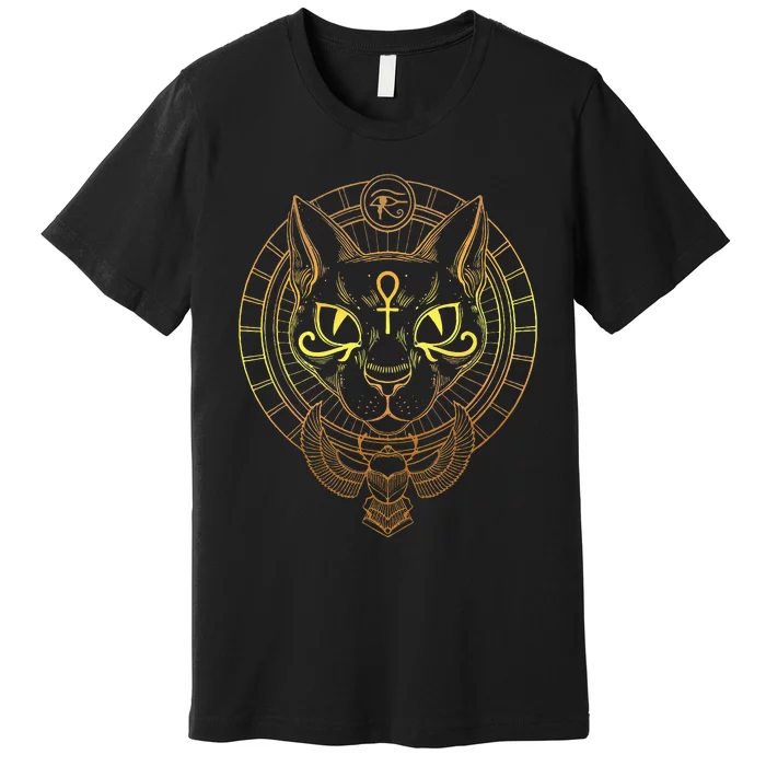 Cat Goddess Bastet Cat Egyptian Premium T-Shirt