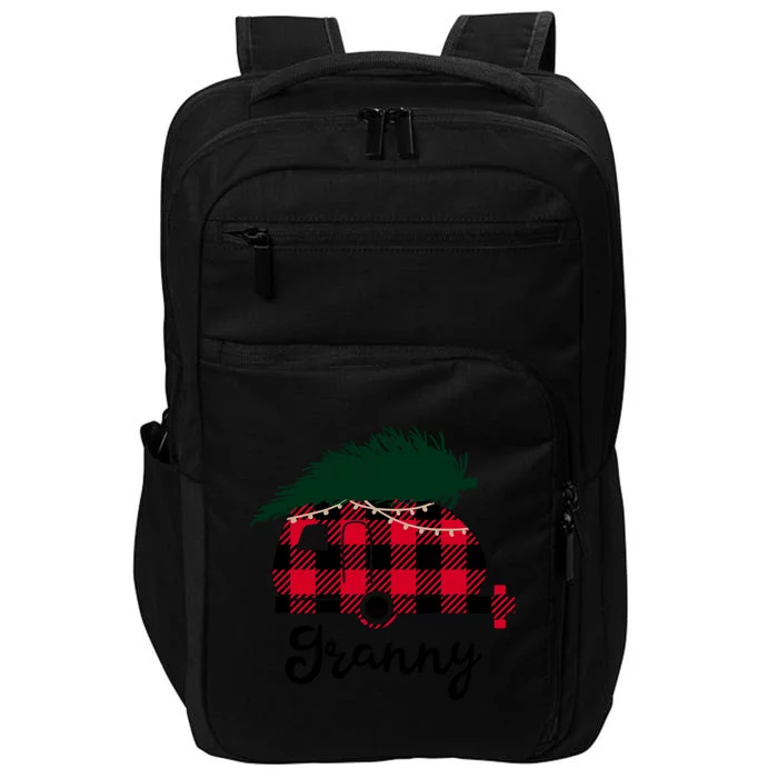 Christmas Granny Buffalo Car Tree Red Plaid Xmas Pajamas Great Gift Impact Tech Backpack