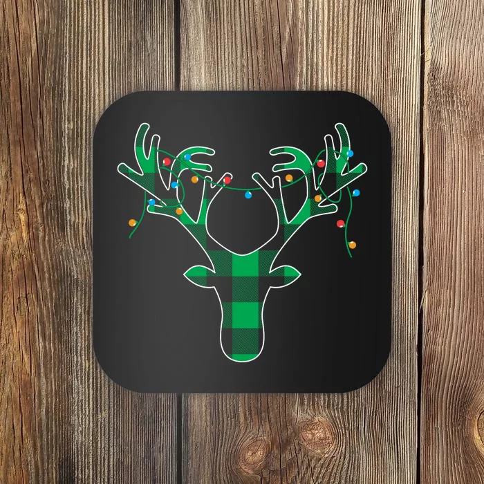 Classic Green Black Christmas Coaster