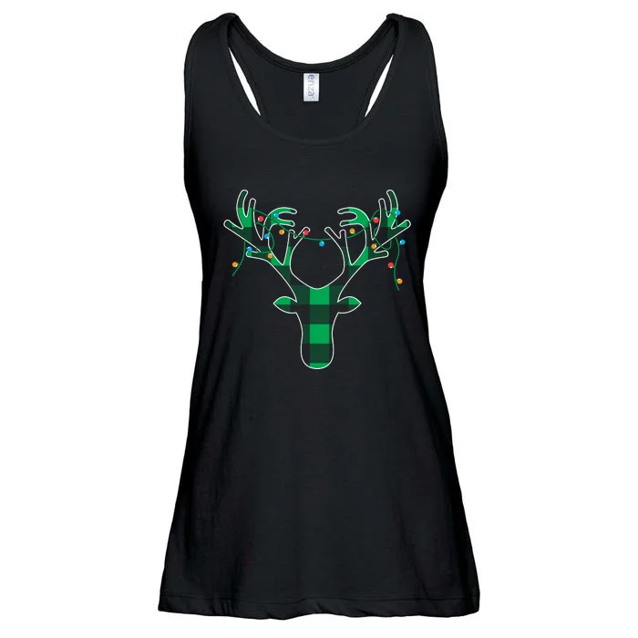 Classic Green Black Christmas Ladies Essential Flowy Tank