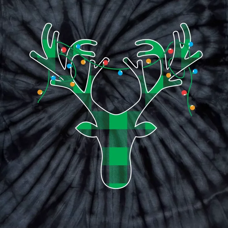 Classic Green Black Christmas Tie-Dye T-Shirt