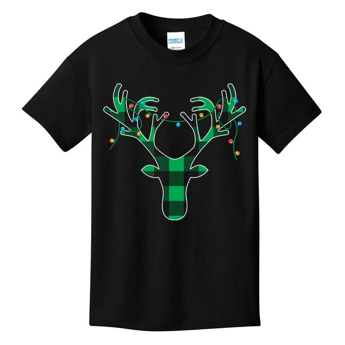 Classic Green Black Christmas Kids T-Shirt