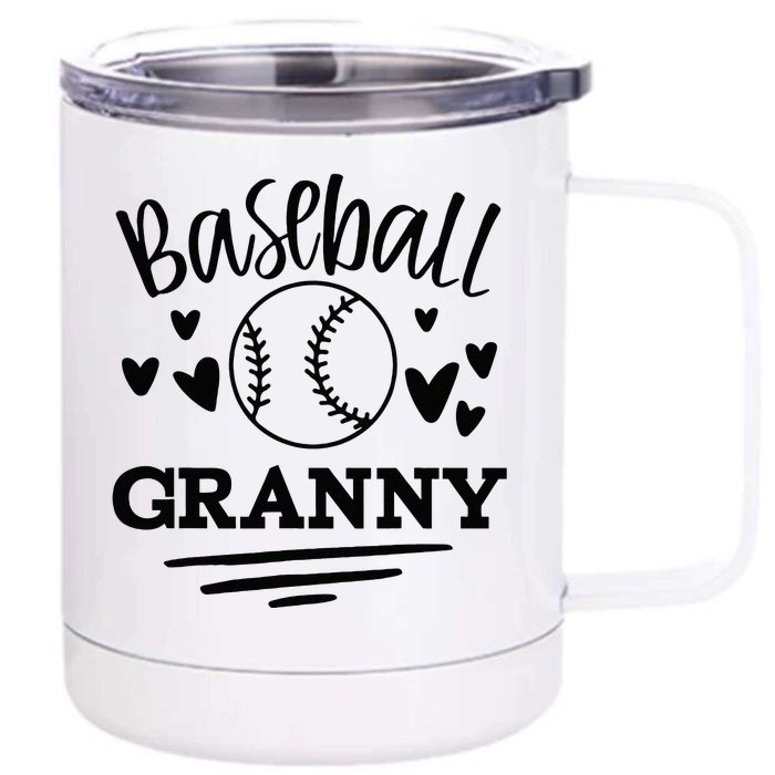 Cute Granny Baseball Granny Front & Back 12oz Stainless Steel Tumbler Cup