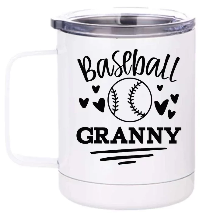 Cute Granny Baseball Granny Front & Back 12oz Stainless Steel Tumbler Cup