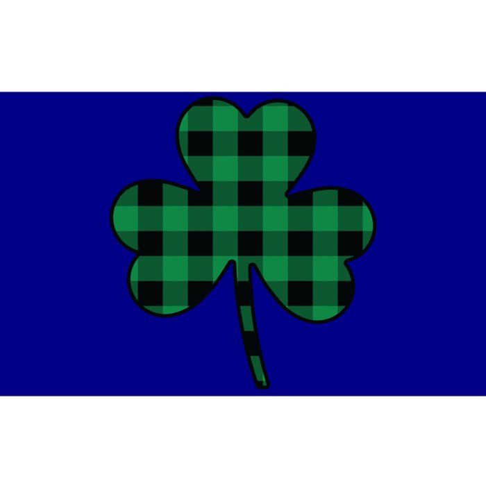 Cute Green Buffalo Plaid Shamrock St Patricks Day Funny Gift Bumper Sticker