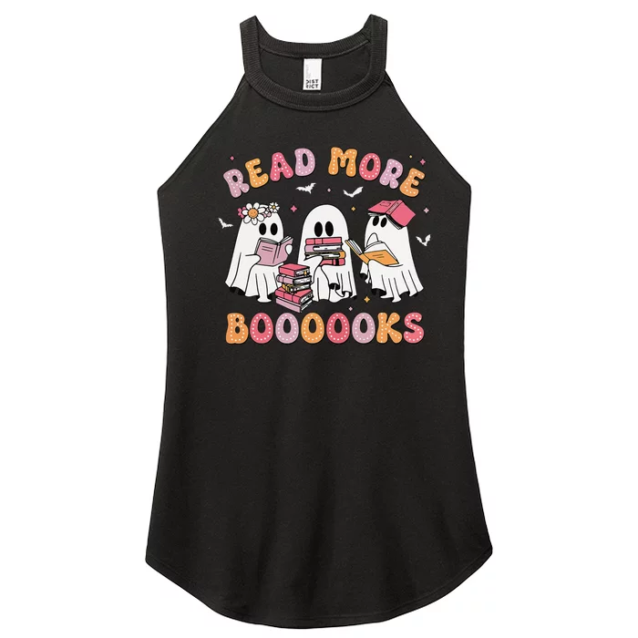 Cute Ghost Book Read More Books Funny Teachers Halloween Women’s Perfect Tri Rocker Tank