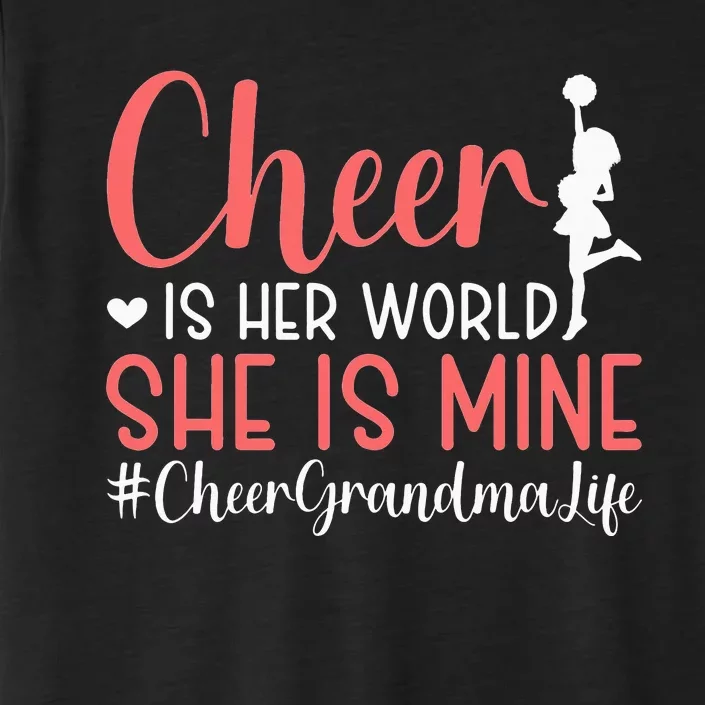 Cheer Grandma Biggest Fan Black Yellow Gold ChromaSoft Performance T-Shirt