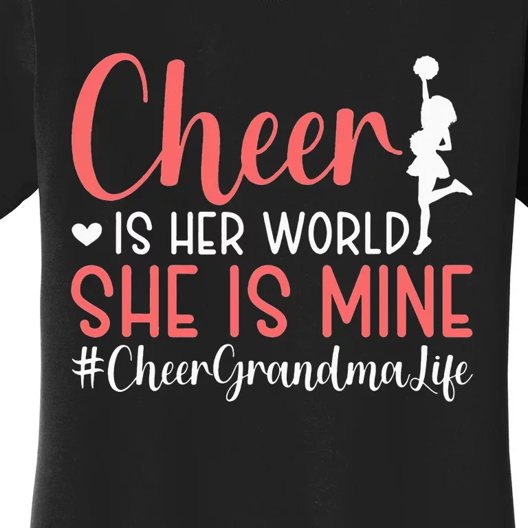 Cheer Grandma Biggest Fan Black Yellow Gold Women's T-Shirt