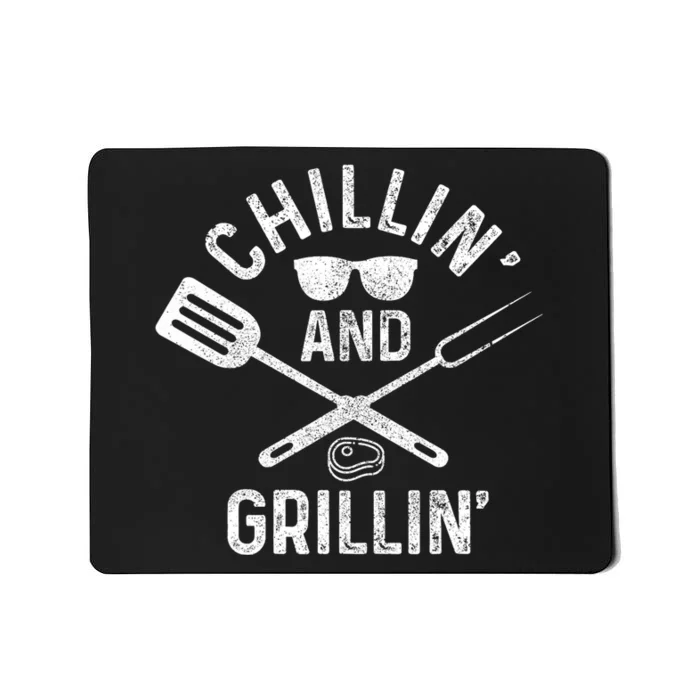 Chilling & Grilling BBQ Grill Chef Funny Barbecue Mousepad