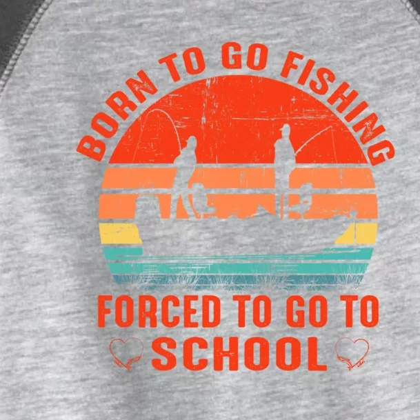 Cute Gift Born To Go Fishing Bass Fish Fisherman Toddler Fine Jersey T-Shirt