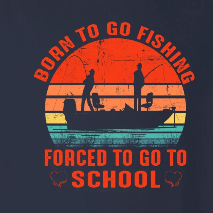 Cute Gift Born To Go Fishing Bass Fish Fisherman Toddler Long Sleeve Shirt