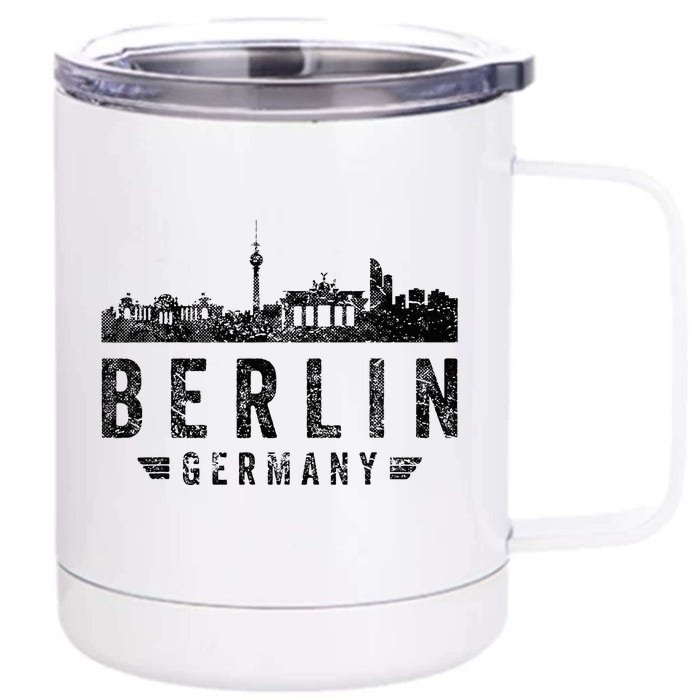 Capital Germany Berlin Souvenir Top Berlin Skyline Berlin Front & Back 12oz Stainless Steel Tumbler Cup