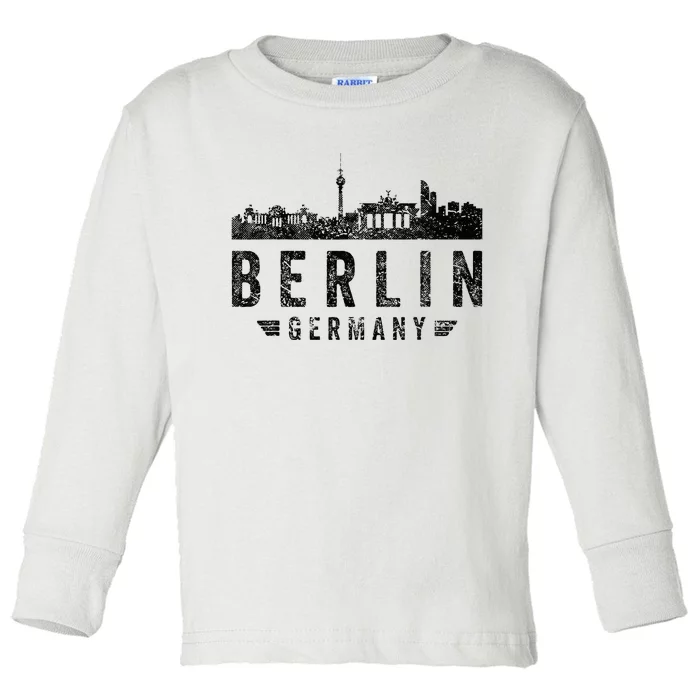 Capital Germany Berlin Souvenir Top Berlin Skyline Berlin Toddler Long Sleeve Shirt