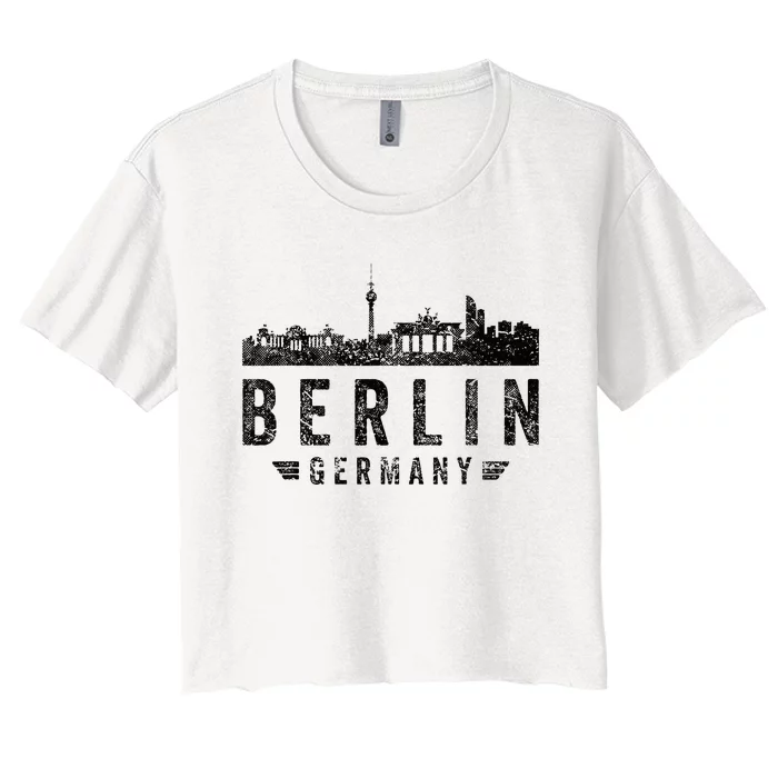 Capital Germany Berlin Souvenir Top Berlin Skyline Berlin Women's Crop Top Tee