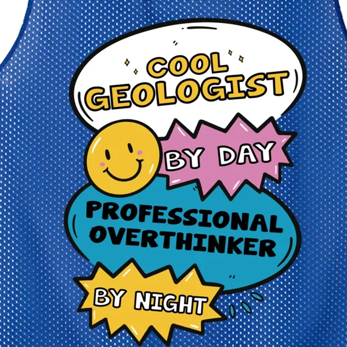 Cool Geologist By Day Professional Overthinker By Night Gift Mesh Reversible Basketball Jersey Tank