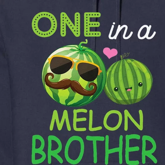 Cool Glass Bearded Man And Melons One In A Melon Brother Premium Hoodie