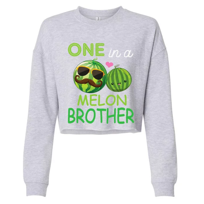 Cool Glass Bearded Man And Melons One In A Melon Brother Cropped Pullover Crew