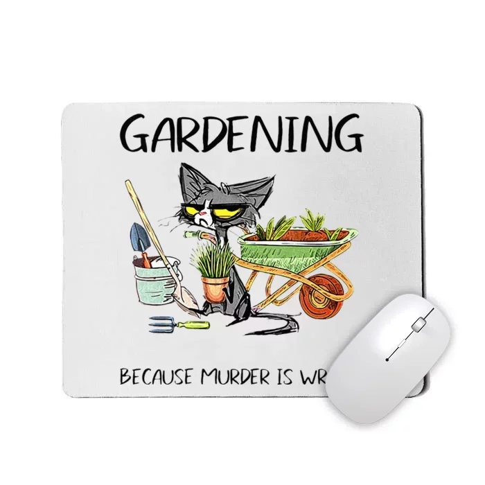 Christmas Gardening Because Murder Is Wrong Farmer Mom Mousepad