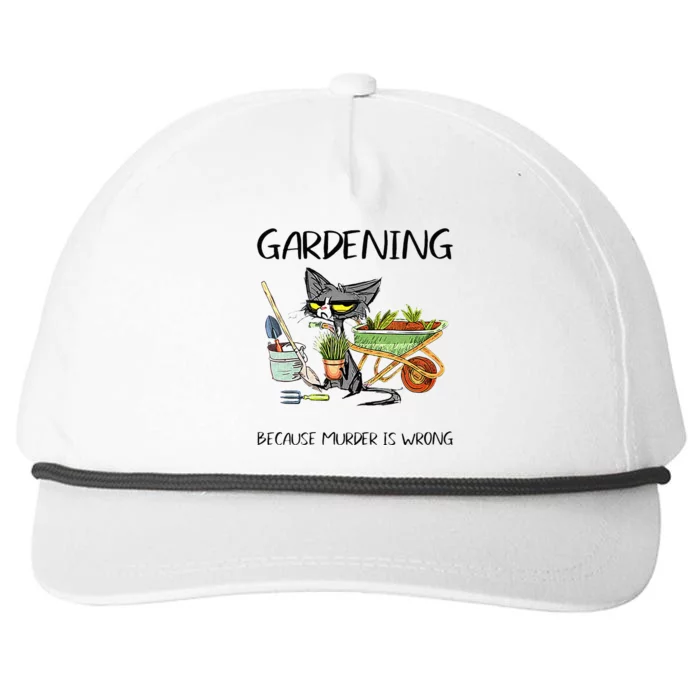 Christmas Gardening Because Murder Is Wrong Farmer Mom Snapback Five-Panel Rope Hat