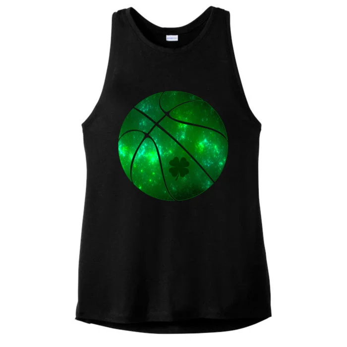 Clover Green Basketball Lover Ladies Tri-Blend Wicking Tank