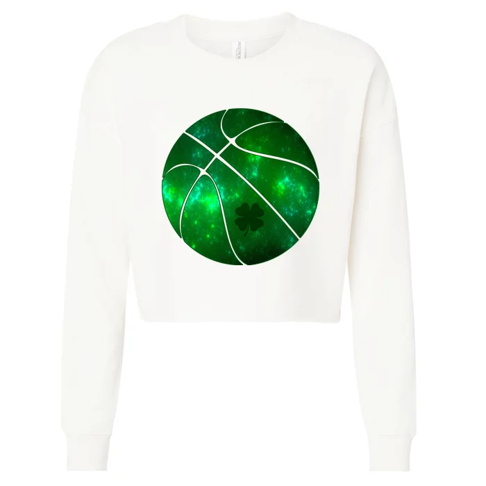 Clover Green Basketball Lover Cropped Pullover Crew