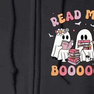 Cute Ghost Book Read More Books Funny Teachers Halloween Full Zip Hoodie