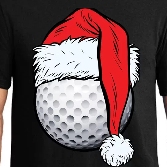 Christmas Golf Ball Santa Hat Funny Sport Xmas Pajama Set