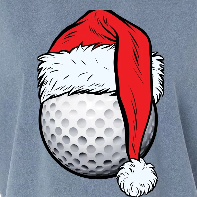 Christmas Golf Ball Santa Hat Funny Sport Xmas Garment-Dyed Women's Muscle Tee