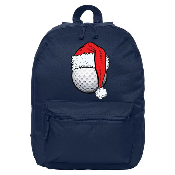 Christmas Golf Ball Santa Hat Funny Sport Xmas 16 in Basic Backpack