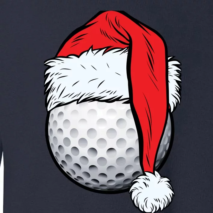 Christmas Golf Ball Santa Hat Funny Sport Xmas Toddler Sweatshirt