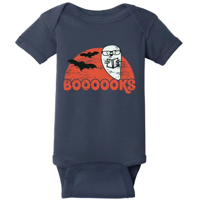 Cute Ghost Boooooks School Librarian Or Teacher Halloween Baby Bodysuit