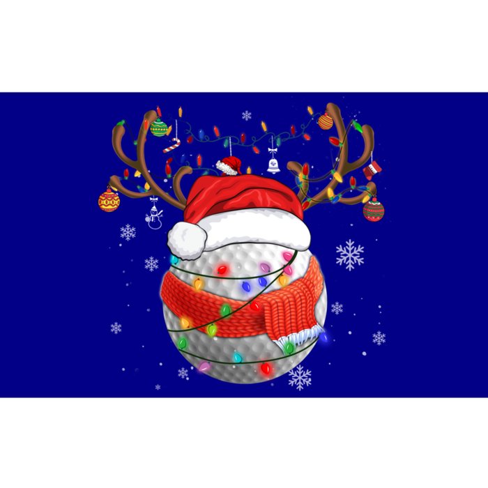 Christmas Golf Ball Santa Hat Funny Xmas Pajama Matching Cool Gift Bumper Sticker