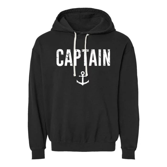 Captain Gift Boat Owner Novelty Gift Garment-Dyed Fleece Hoodie