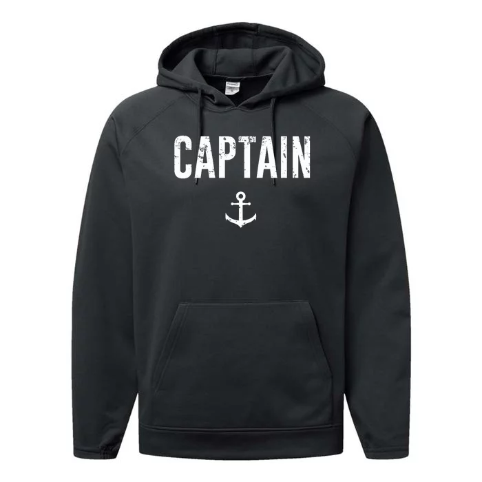 Captain Gift Boat Owner Novelty Gift Performance Fleece Hoodie