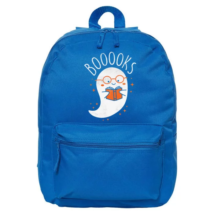 Cute Ghost Book Reading Halloween Teacher Top 16 in Basic Backpack