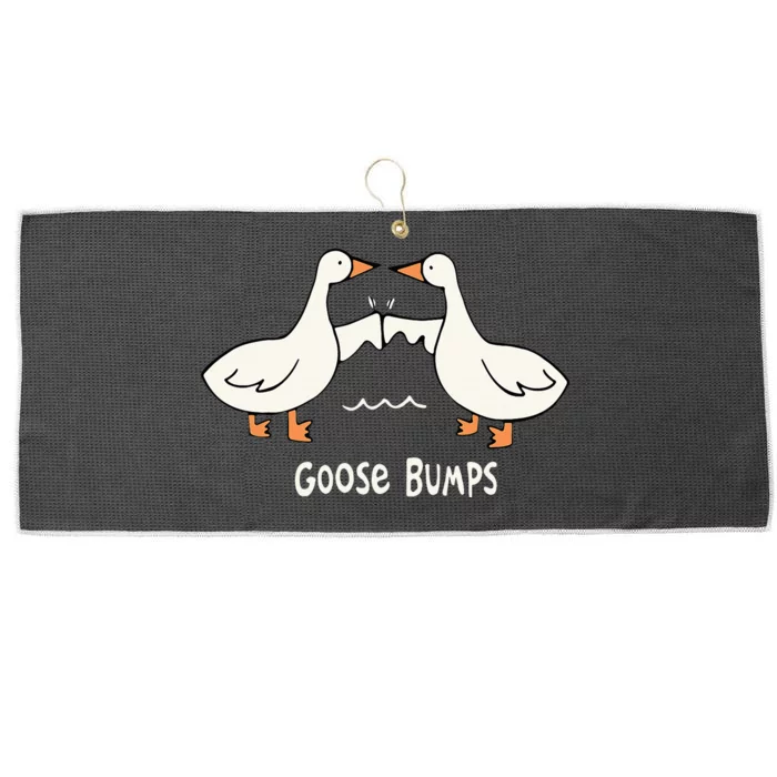 Cute Goose Bumps Funny Animal Pun Lover Large Microfiber Waffle Golf Towel