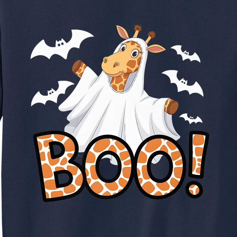 Cute Giraffe Boo Halloween Costume Zoo Lover Happy Halloween Custome Tall Sweatshirt